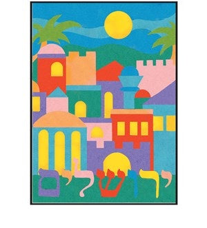 Yerushalayim Sand Art - Jerusalem Peel & Stick Sand Art - 12/pkg