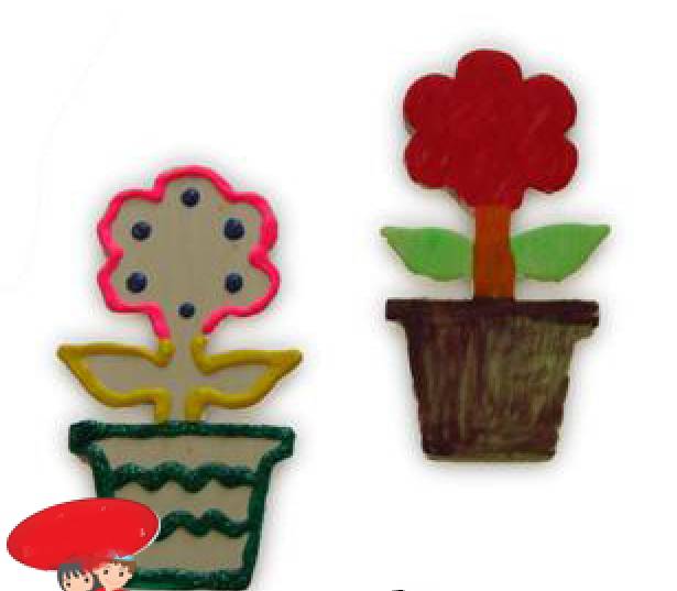Flower Pot Wooden Cutouts