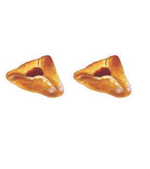 Judaica pre cut cardstock Small Hamantaschen