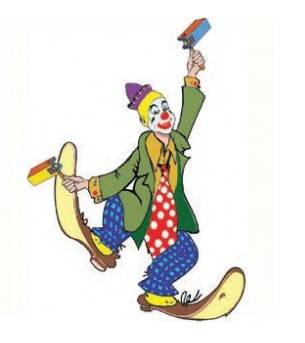 Judaica Card Stock Cutouts Purim Clown