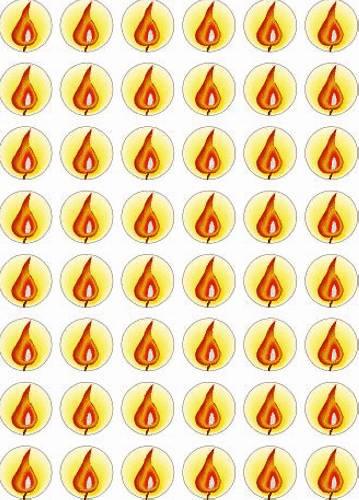 Chanukah Flame Stickers