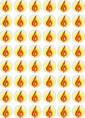 Chanukah Flame Stickers