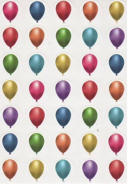 Shiny Balloons Stickers 3/4", 875 Per Pack