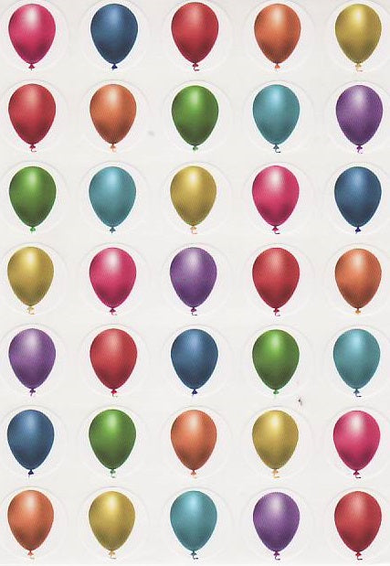Shiny Balloons Stickers 3/4", 875 Per Pack
