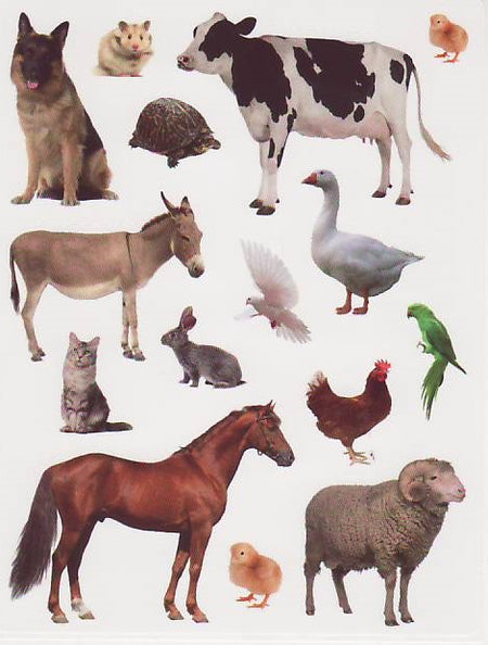 Large Farm Animals Stickers 3.5", 375 Per Pack