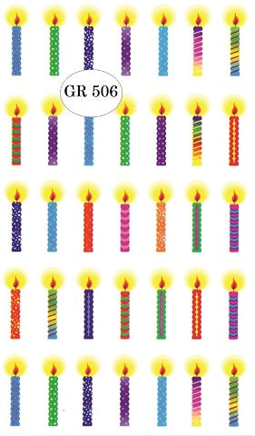 Jewish Chanukah Candle Stickers PVC