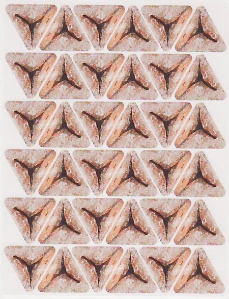 Purim Hamantash Stickers 1" , 750 Per Pack