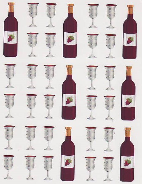 Passover Seder Arba Koses Stickers 3/4" , 875 Per Pack