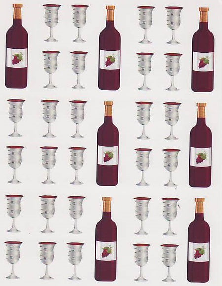 Passover Seder Arba Koses Stickers 3/4" , 875 Per Pack