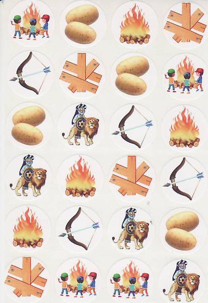 Lag Baomer Stickers 3/4" , 600 per pack