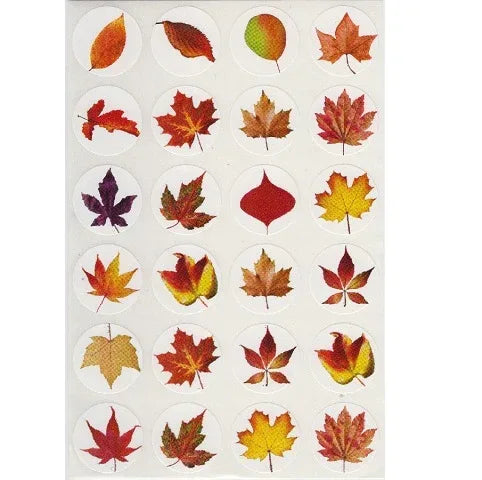 Leaves Stickers 1", 600 Per Pack