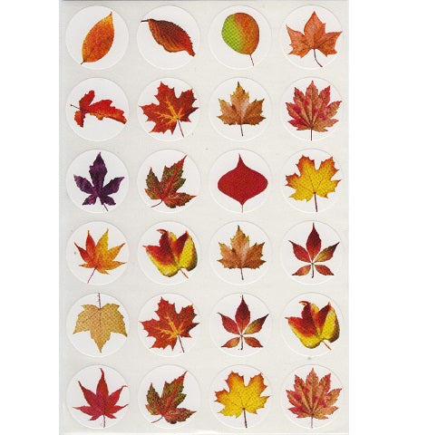 Leaves Stickers 1", 600 Per Pack