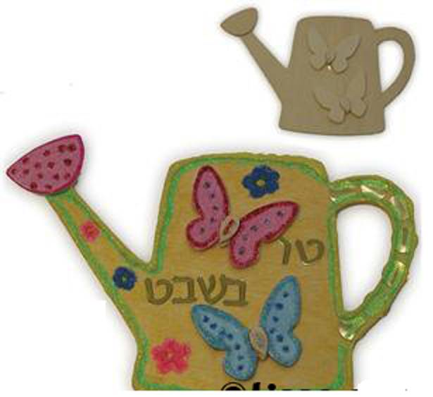 CHUNKY WOOD WATERING CAN SINGLE 12/pack