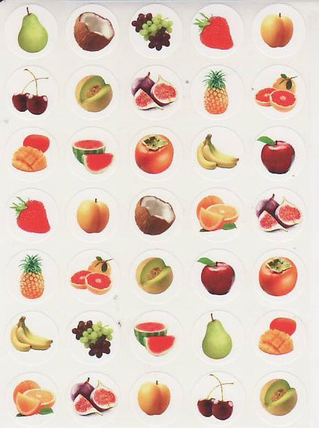 Small Fruits Stickers 1/2" 875 Per Pack