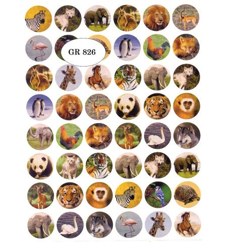 Animals Stickers 3/4", 1200 Per Pack