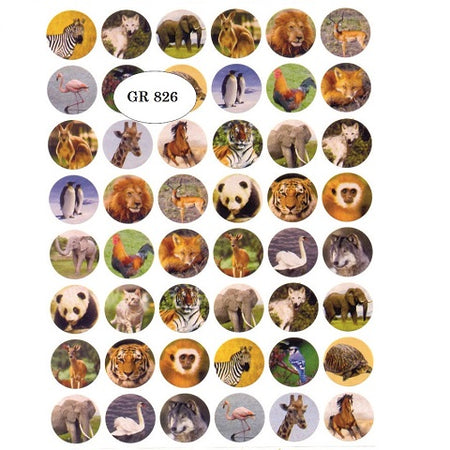 Animals Stickers 3/4", 1200 Per Pack