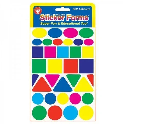 Hygloss Geometric Shapes Stickers 25 sheets
