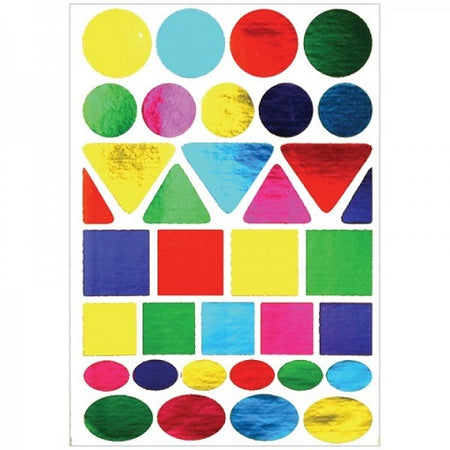 Hygloss Foil Geometric Shapes Stickers 20 sheets