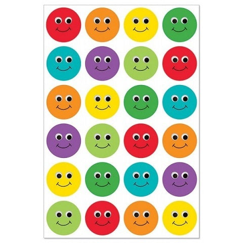Hygloss Smiley Faces - 3 Sheets Stickers (1874)