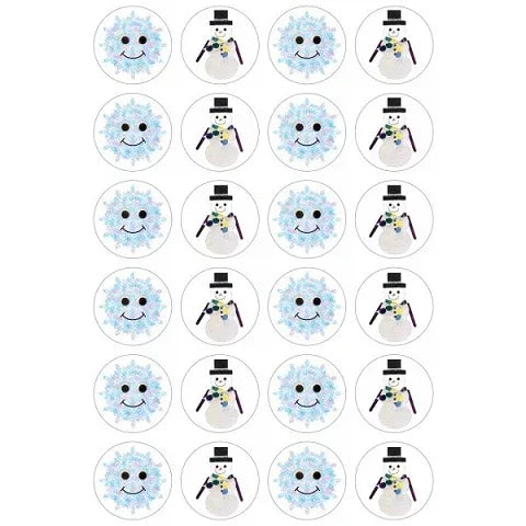 Hygloss Snowflakes & Snowmen Stickers 20 Sheets (18771)