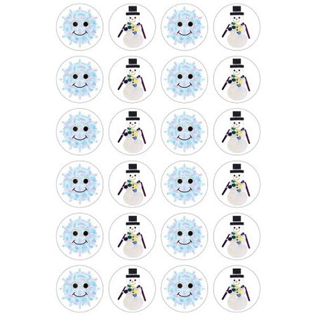 Hygloss Snowflakes & Snowmen Stickers 20 Sheets (18771)