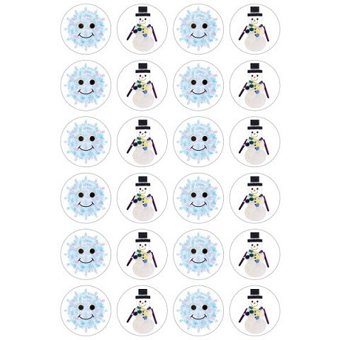 Hygloss Snowflakes & Snowmen Stickers 20 Sheets (18771)