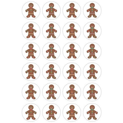 Hygloss Gingerbread Men - 3 Sheets Stickers (1891)