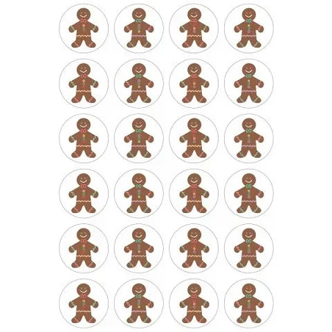 Hygloss Gingerbread Men - 20 Sheets Stickers (18910)