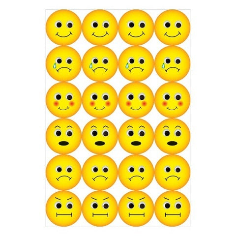 Hygloss 1" Emotion Stickers - 20 Sheets Stickers (18931)