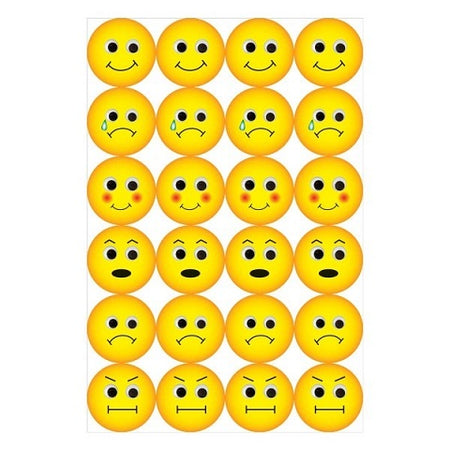 Hygloss 1" Emotion Stickers - 3 Sheets Stickers (1893)