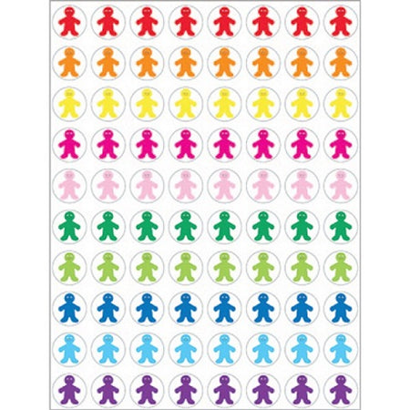 Hygloss Rainbow People Stickers 1/2" - 3 Sheets Stickers (1895)