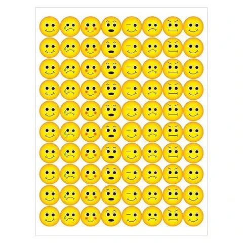 Hygloss 1/2" Emotion Stickers - 3 Sheets Stickers (1896)