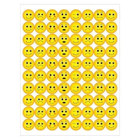 Hygloss 1/2" Emotion Stickers - 25 Sheets Stickers (18961)