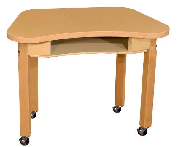 Mobile Synergy 18" x 30" High Pressure Laminate Desk with Hardwood Legs- 16"
