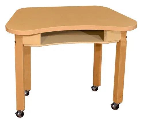 Synergy 18" x 30" High Pressure Laminate Desk with Hardwood Legs- 18"