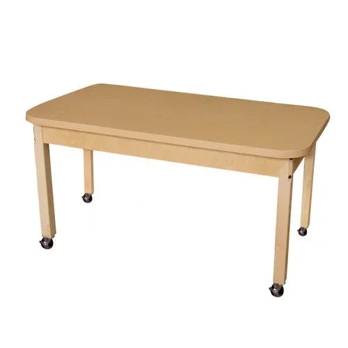 24" x 48" Rectangle High Pressure Laminate Table with Hardwood Legs- 20"