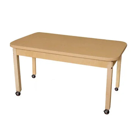 24" x 48" Rectangle High Pressure Laminate Table with Hardwood Legs- 20"
