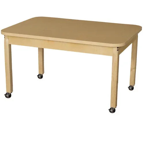 30" x 44" Rectangle High Pressure Laminate Table with Hardwood Legs-18"