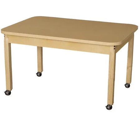 30" x 44" Rectangle High Pressure Laminate Table with Hardwood Legs- 22"