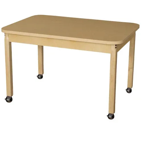 30" x 44" Rectangle High Pressure Laminate Table with Hardwood Legs-24"