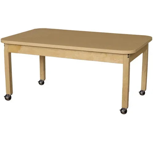 30" x 48" Rectangle High Pressure Laminate Table with Hardwood Legs-16"