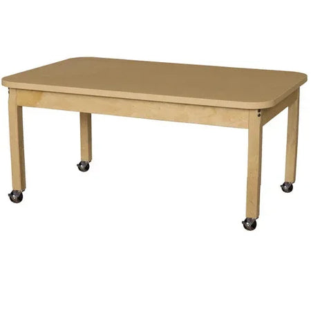 30" x 48" Rectangle High Pressure Laminate Table with Hardwood Legs-16"