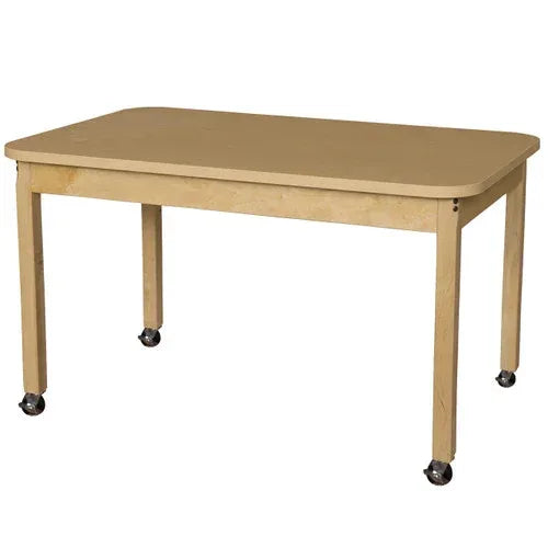 30" x 48" Rectangle High Pressure Laminate Table with Hardwood Legs-26"