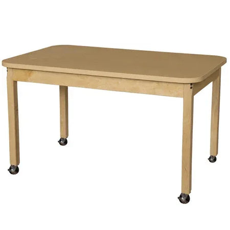 30" x 48" Rectangle High Pressure Laminate Table with Hardwood Legs-26"
