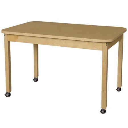30" x 48" Rectangle High Pressure Laminate Table with Hardwood Legs-29"