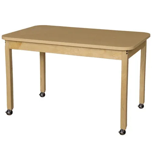 30" x 48" Rectangle High Pressure Laminate Table with Hardwood Legs-29"