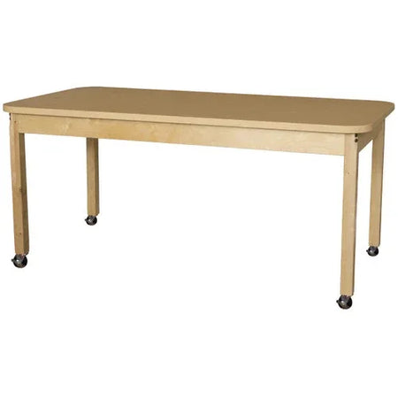 30" x 60" Rectangle High Pressure Laminate Table with Hardwood Legs- 24"
