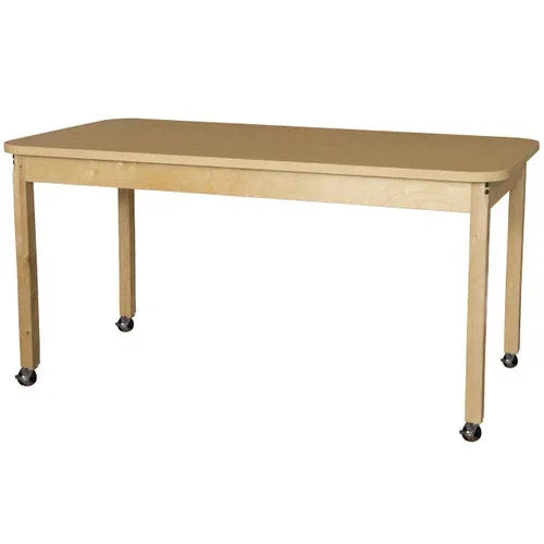 30" x 60" Rectangle High Pressure Laminate Table with Hardwood Legs-26"