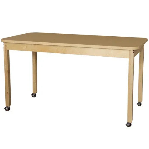 30" x 60" Rectangle High Pressure Laminate Table with Hardwood Legs-29"