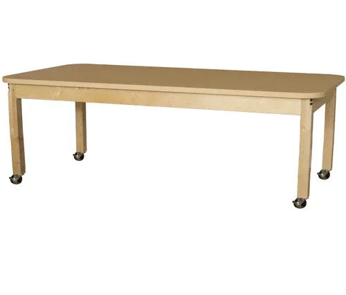 30" x 72" Rectangle High Pressure Laminate Table with Hardwood Legs-16"